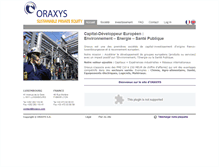 Tablet Screenshot of oraxys.com